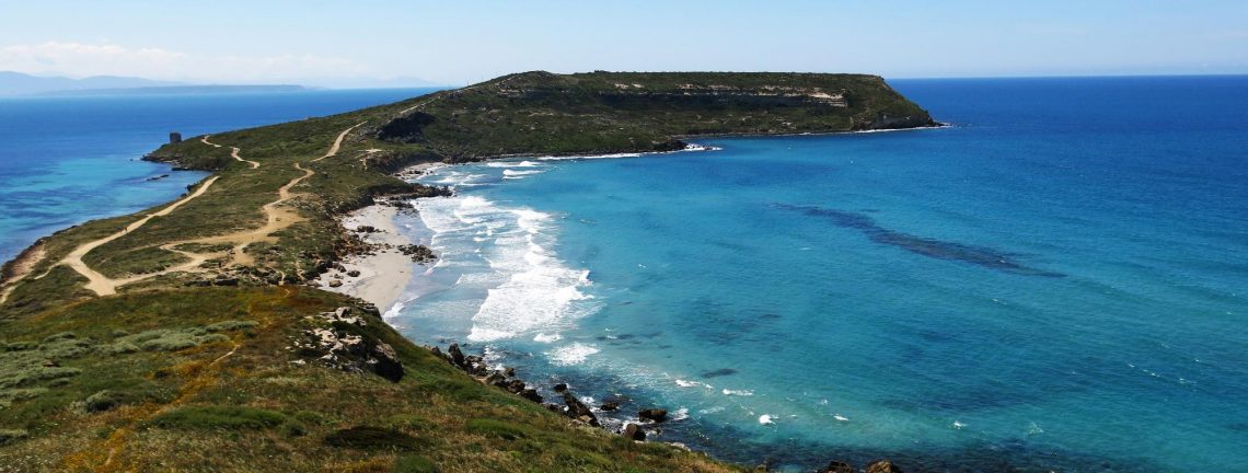 Vue sur la mer et la côte italienne