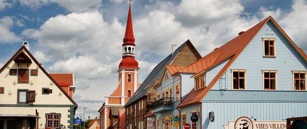 Paysage urbain aux Pays Baltes, architecture traditionnelle, patrimoine