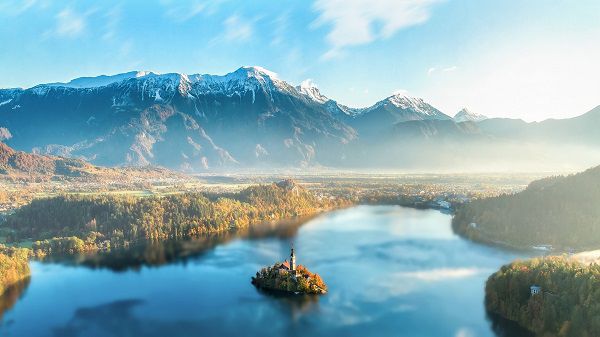 Vue sur Bled en Slovénie