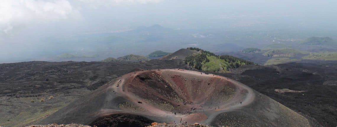 Cratère de volcan Etna, Sicile