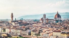 Vue panoramique sur la Florence en Toscane Italie