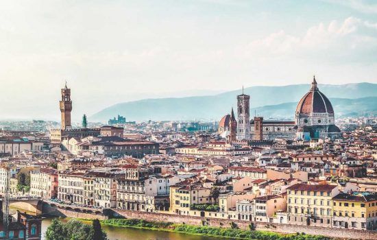 Vue panoramique sur la Florence en Toscane Italie