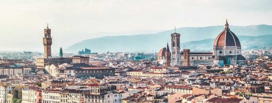 Vue panoramique sur la Florence en Toscane Italie