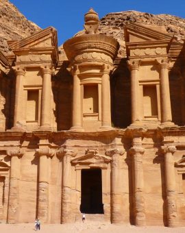 Vue sur Petra en Jordanie patrimoine culturel UNESCO